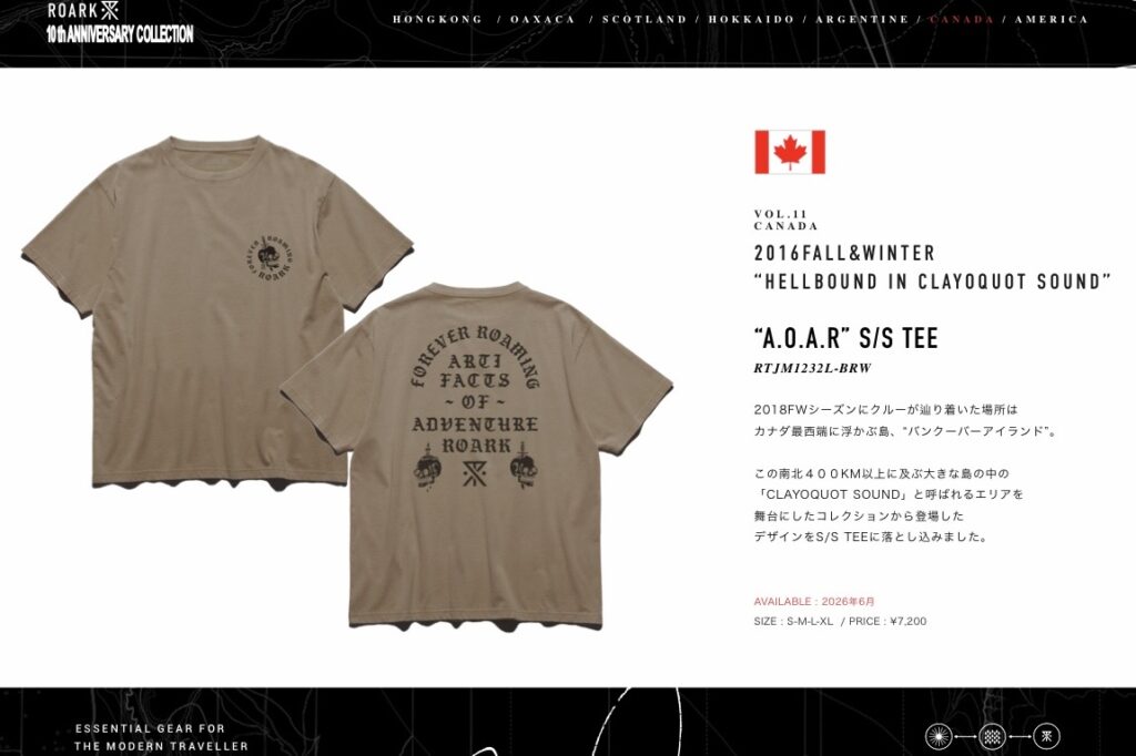 ROARK REVIVAL / ロアークリバイバル 新作として10周年コレクションがスタート！半袖シャツやTシャツを発売