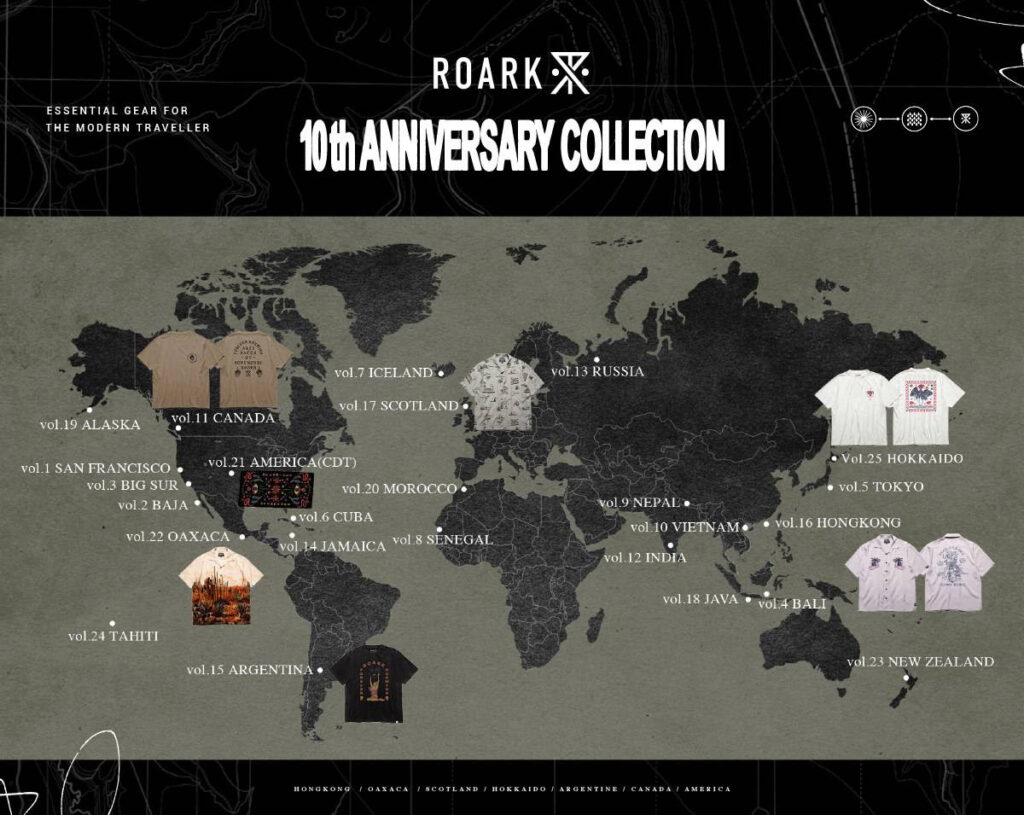 ROARK REVIVAL / ロアークリバイバル 新作として10周年コレクションがスタート！半袖シャツやTシャツを発売