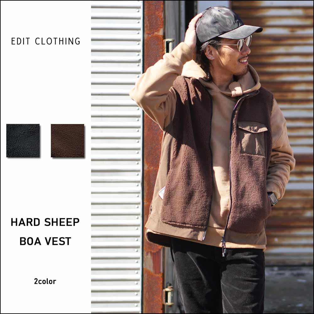 EDIT CLOTHING / Hard seep boa vest(ハードシープボアベスト) / ED