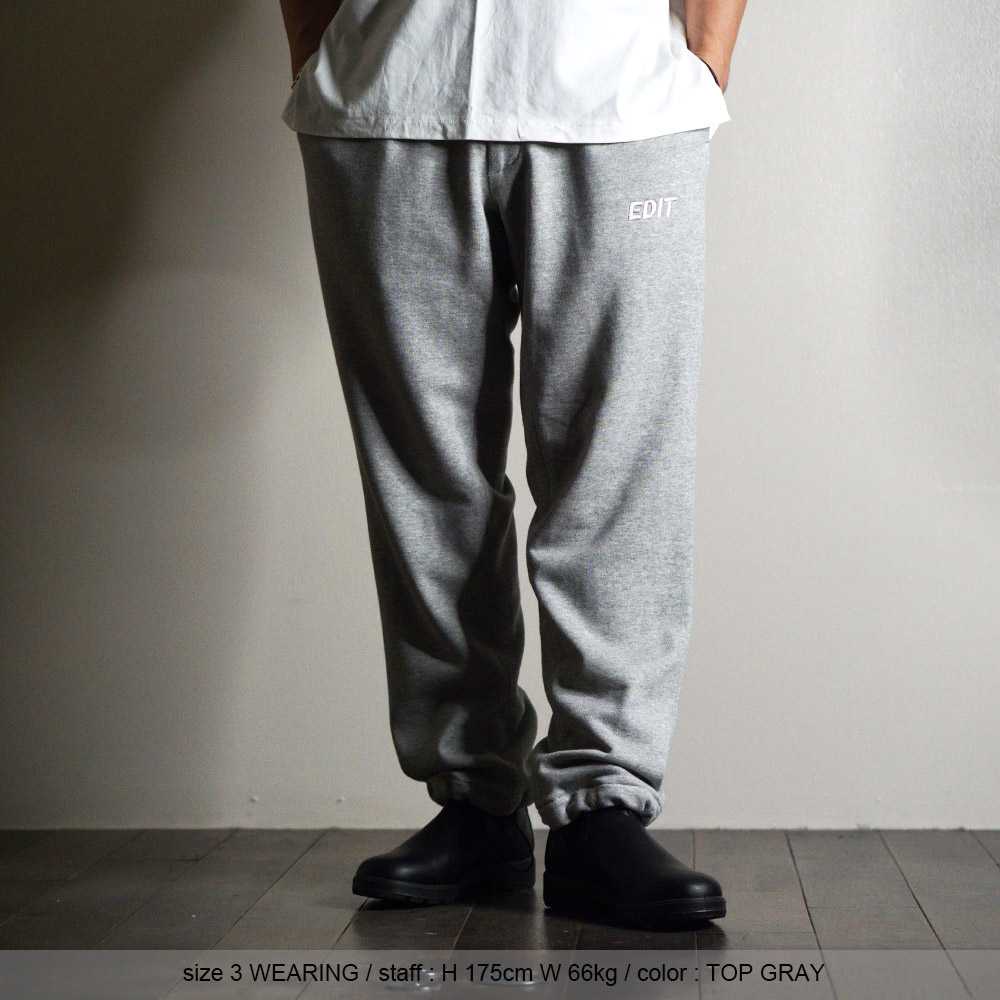 EDIT CLOTHING / Logo Sweat Pants (ロゴスウェットパンツ) / TOP GRAY ...