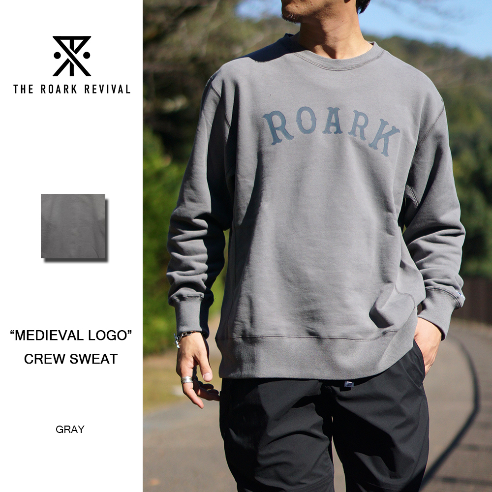 ROARK REVIVAL / “MEDIEVAL LOGO” CREW SWEAT / RSWJ972-GRY - Select