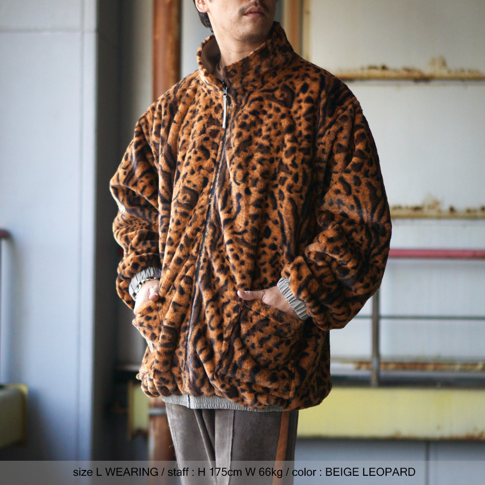 KAPITAL キャピタル Leopard Pattern Boa Fleece Reversible Vest ...